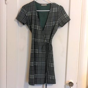 Zara Plaid Wrap Dress - 5